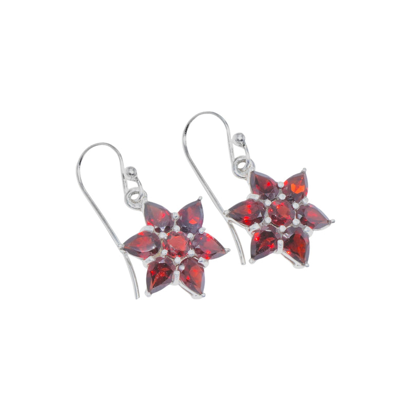 Sterling Silver Garnet Earrings SSER111