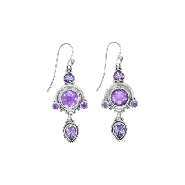 Sterling Silver Amethyst Earrings SSER159