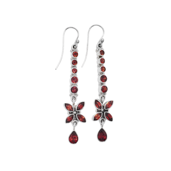 Sterling Silver Garnet Earrings SSER165
