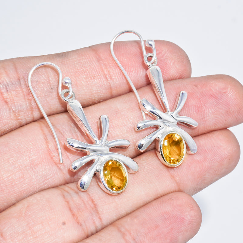 Sterling Silver Citrine Earrings SSER184