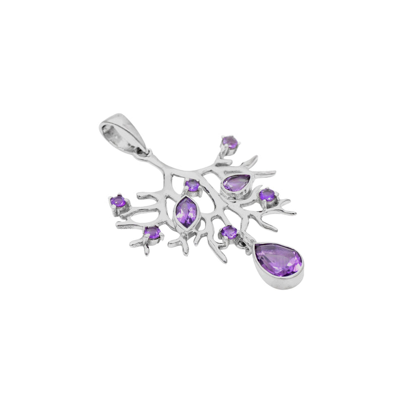 Sterling Silver Amethyst Pendant SSP191