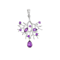 Sterling Silver Amethyst Pendant SSP191