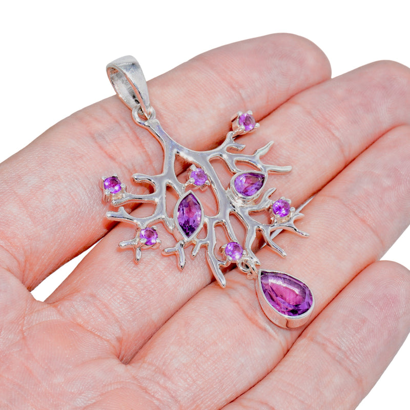 Sterling Silver Amethyst Pendant SSP191