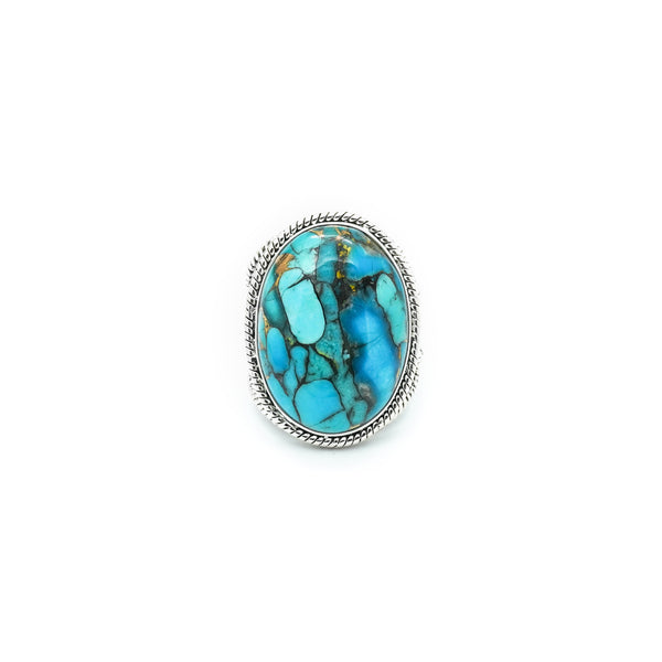 Sterling Silver Copper Turquoise Ring SSR258