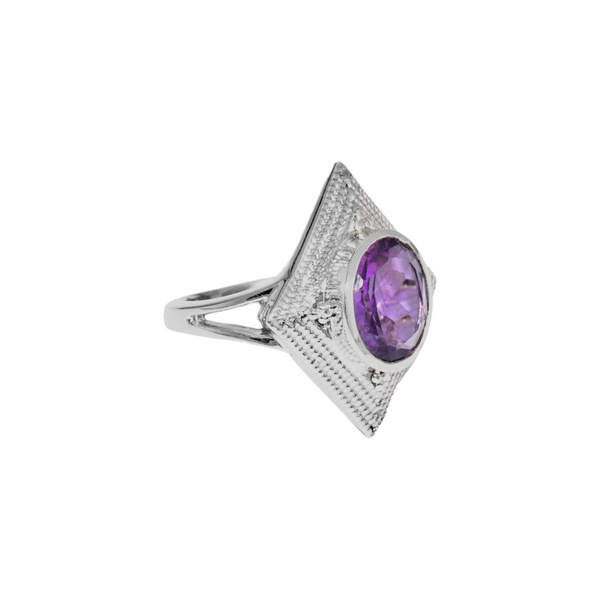 Sterling Silver Amethyst Ring SSR269