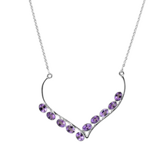 Sterling Silver Amethyst Necklace SSN9