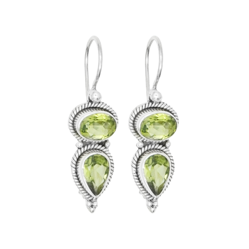 Sterling Silver Peridot Earrings SSER75