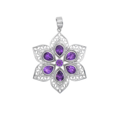 Sterling Silver Amethyst Pendant SSP1