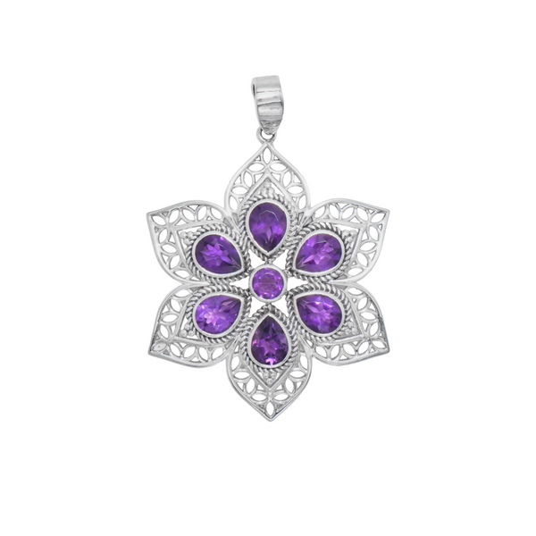 Sterling Silver Amethyst Pendant SSP1