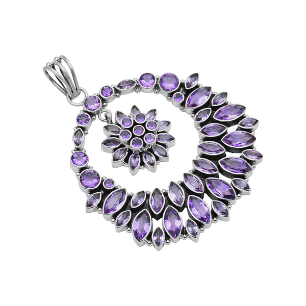 Sterling Silver Amethyst Pendant SSP167