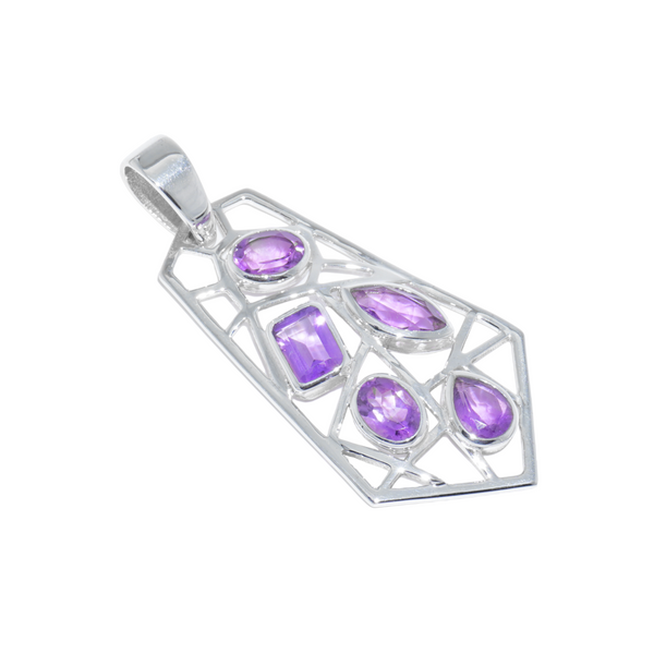 Sterling Silver Amethyst Pendant SSP186
