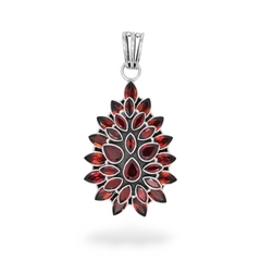 Sterling Silver Garnet Pendant SSP160
