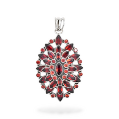 Sterling Silver Garnet Pendant SSP155