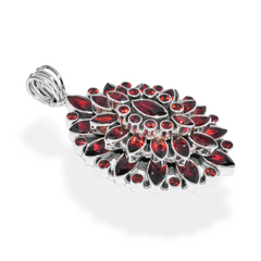 Sterling Silver Garnet Pendant SSP155