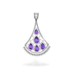 Sterling Silver Amethyst Pendant SSP176