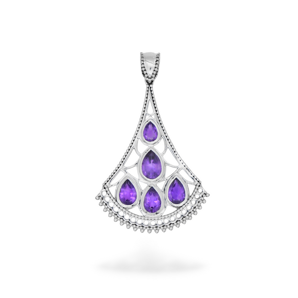 Sterling Silver Amethyst Pendant SSP176