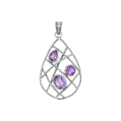 Sterling Silver Amethyst Pendant SSP183