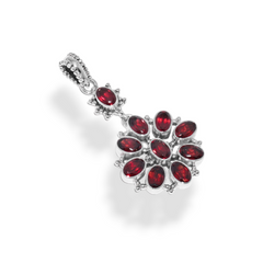 Sterling Silver Garnet Pendant SSP170