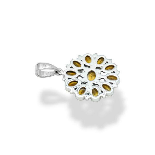 Sterling Silver Citrine Pendant SSP193