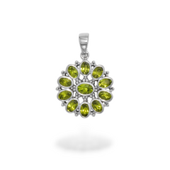 Sterling Silver Peridot Pendant SSP193