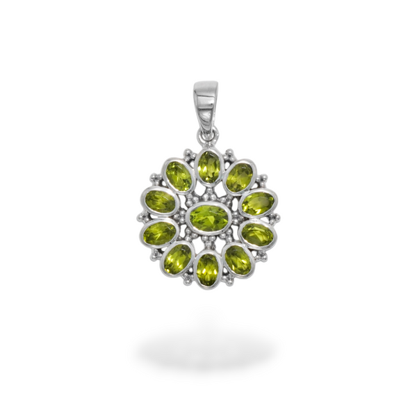 Sterling Silver Peridot Pendant SSP193