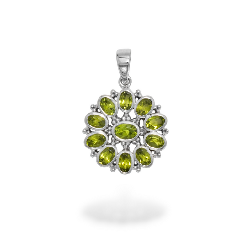 Sterling Silver Peridot Pendant SSP193