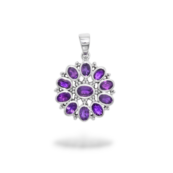 Sterling Silver Amethyst Pendant SSP193