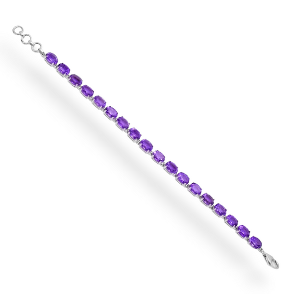 Sterling Silver Amethyst Bracelet SSBR82