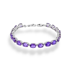 Sterling Silver Amethyst Bracelet SSBR82
