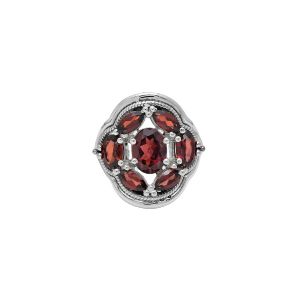 Sterling Silver Garnet Ring SSR323