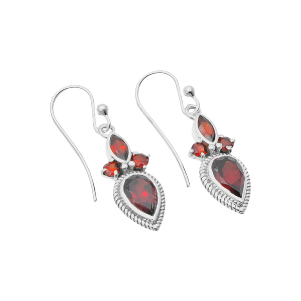 Sterling Silver Garnet Earrings SSER199
