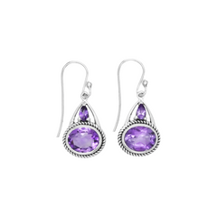 Sterling Silver Amethyst Earrings SSER200