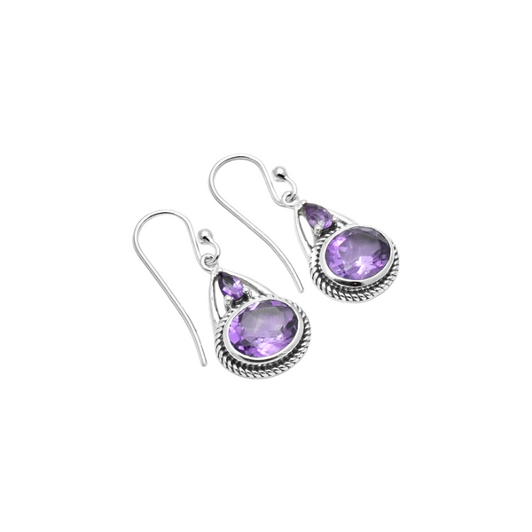 Sterling Silver Amethyst Earrings SSER200