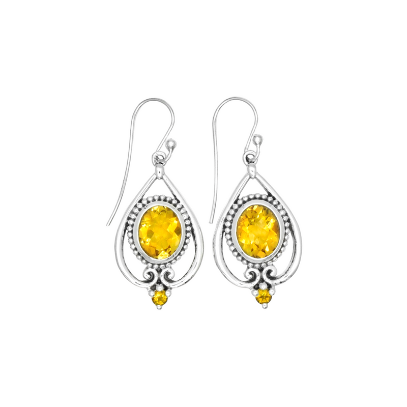 Sterling Silver Citrine Earrings SSER201