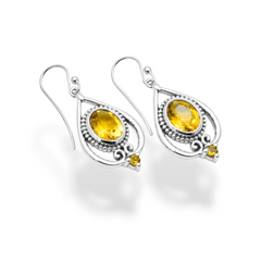 Sterling Silver Citrine Earrings SSER201