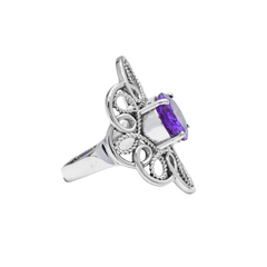 Sterling Silver Amethyst Ring SSR319