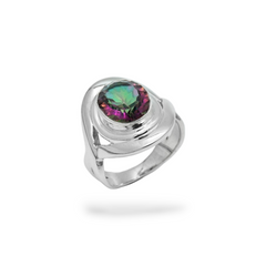 Sterling Silver Mystic Quartz Ring SSR60