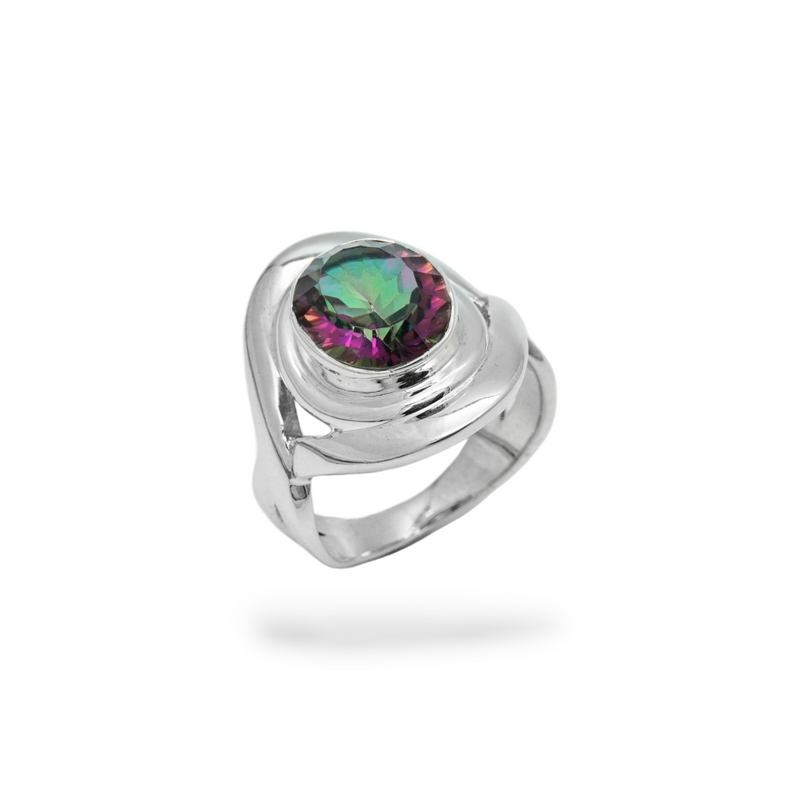 Sterling Silver Mystic Quartz Ring SSR60