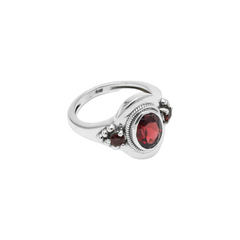 Sterling Silver Garnet Ring SSR321