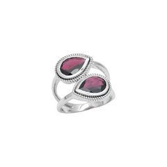 Sterling Silver Garnet Ring SSR322