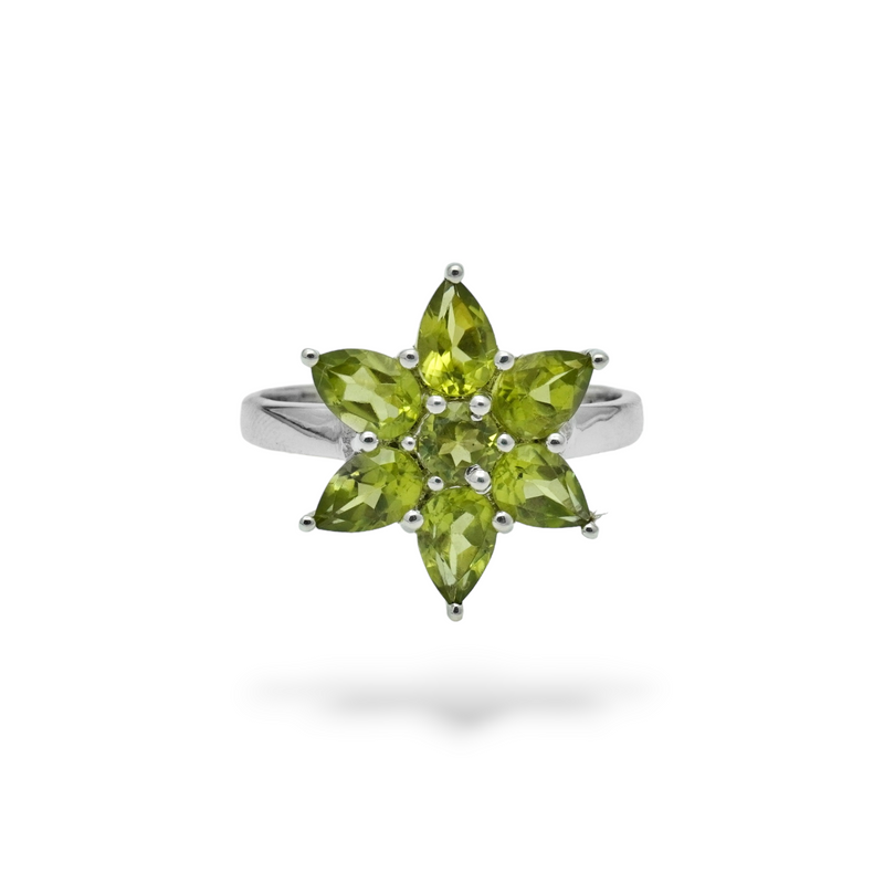 Sterling Silver Peridot Ring SSR153