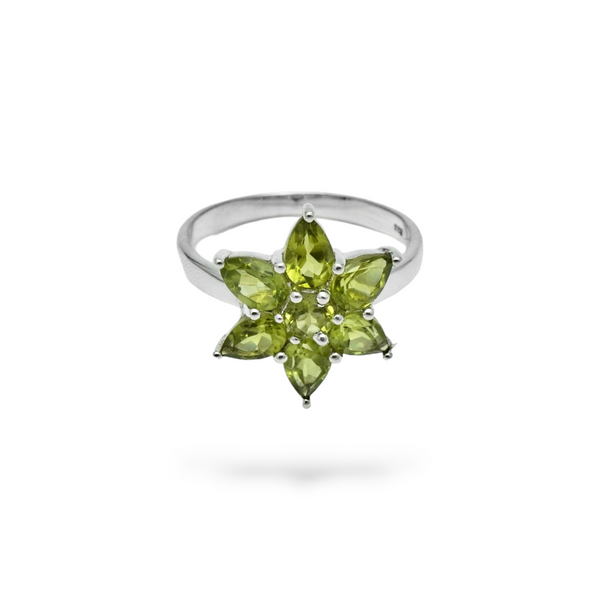 Sterling Silver Peridot Ring SSR153