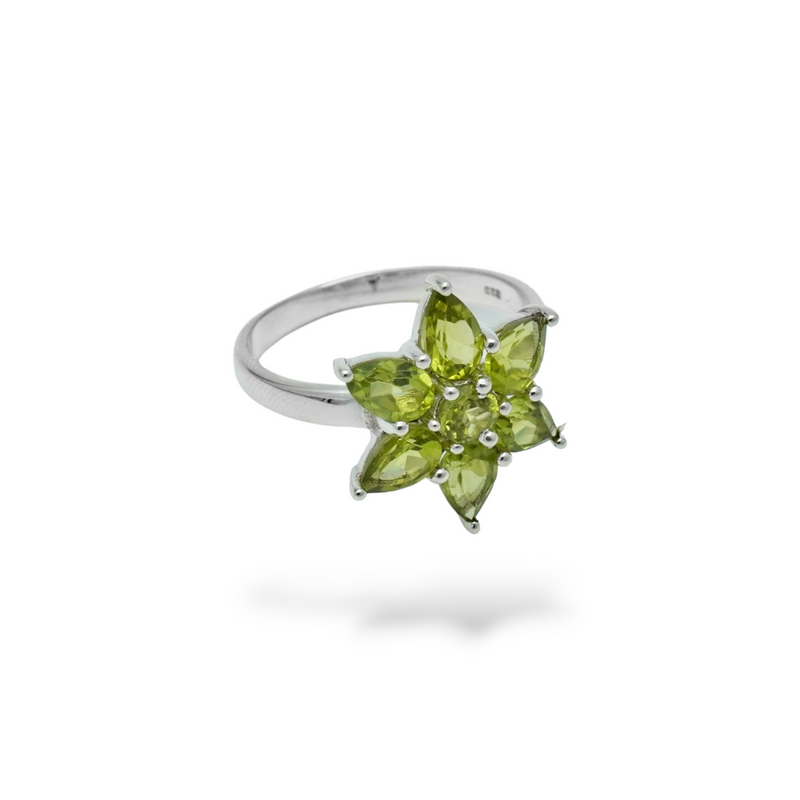 Sterling Silver Peridot Ring SSR153