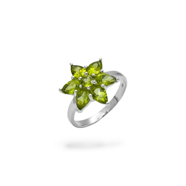 Sterling Silver Peridot Ring SSR153