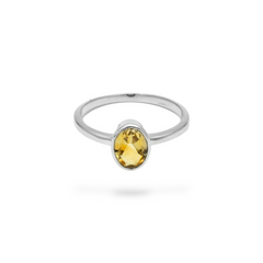 Sterling Silver Citrine Ring SSR195