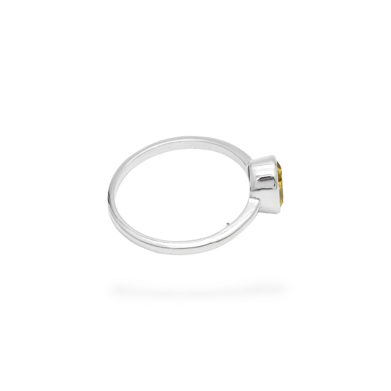 Sterling Silver Citrine Ring SSR195