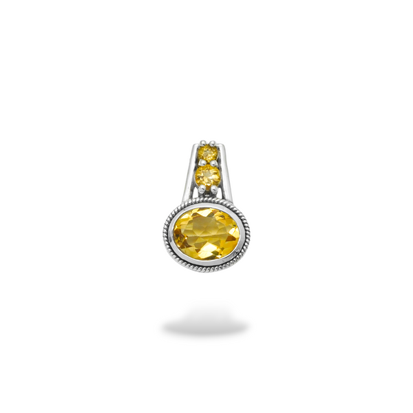 Sterling Silver Citrine Pendant SSP200