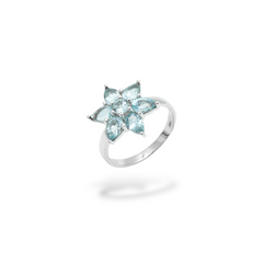 Sterling Silver Blue Topaz Ring SSR153