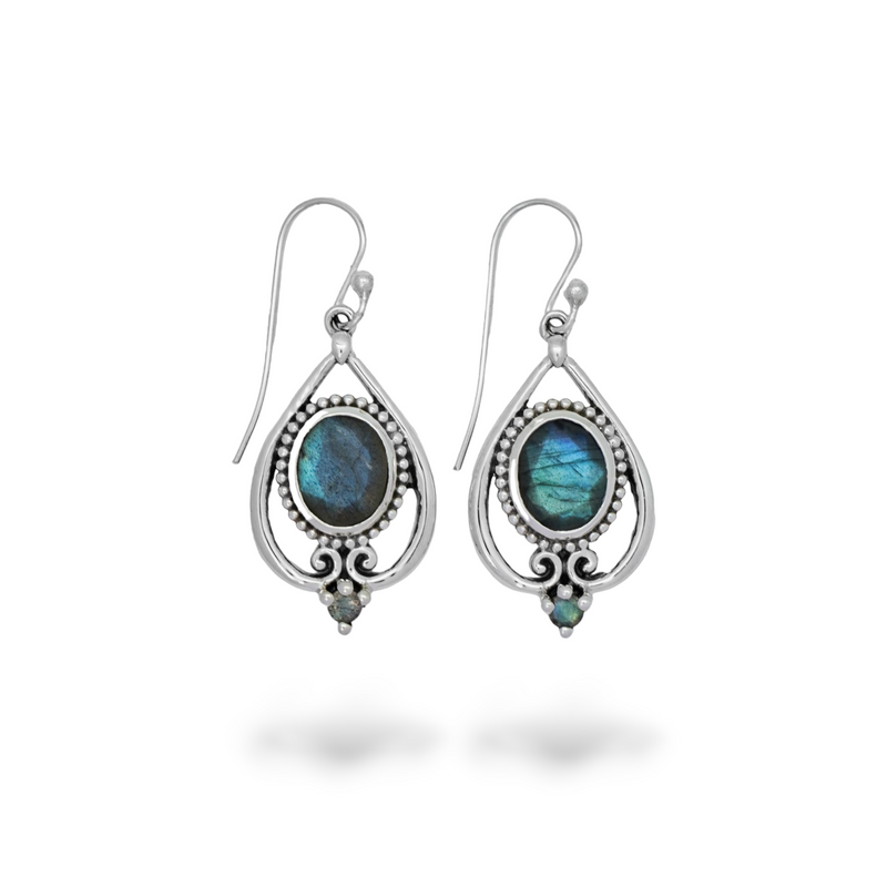 Sterling Silver Labradorite Earrings SSER201
