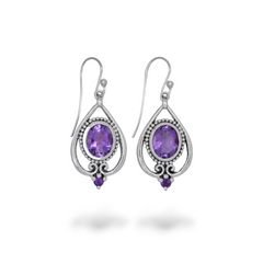 Sterling Silver Amethyst Earrings SSER201